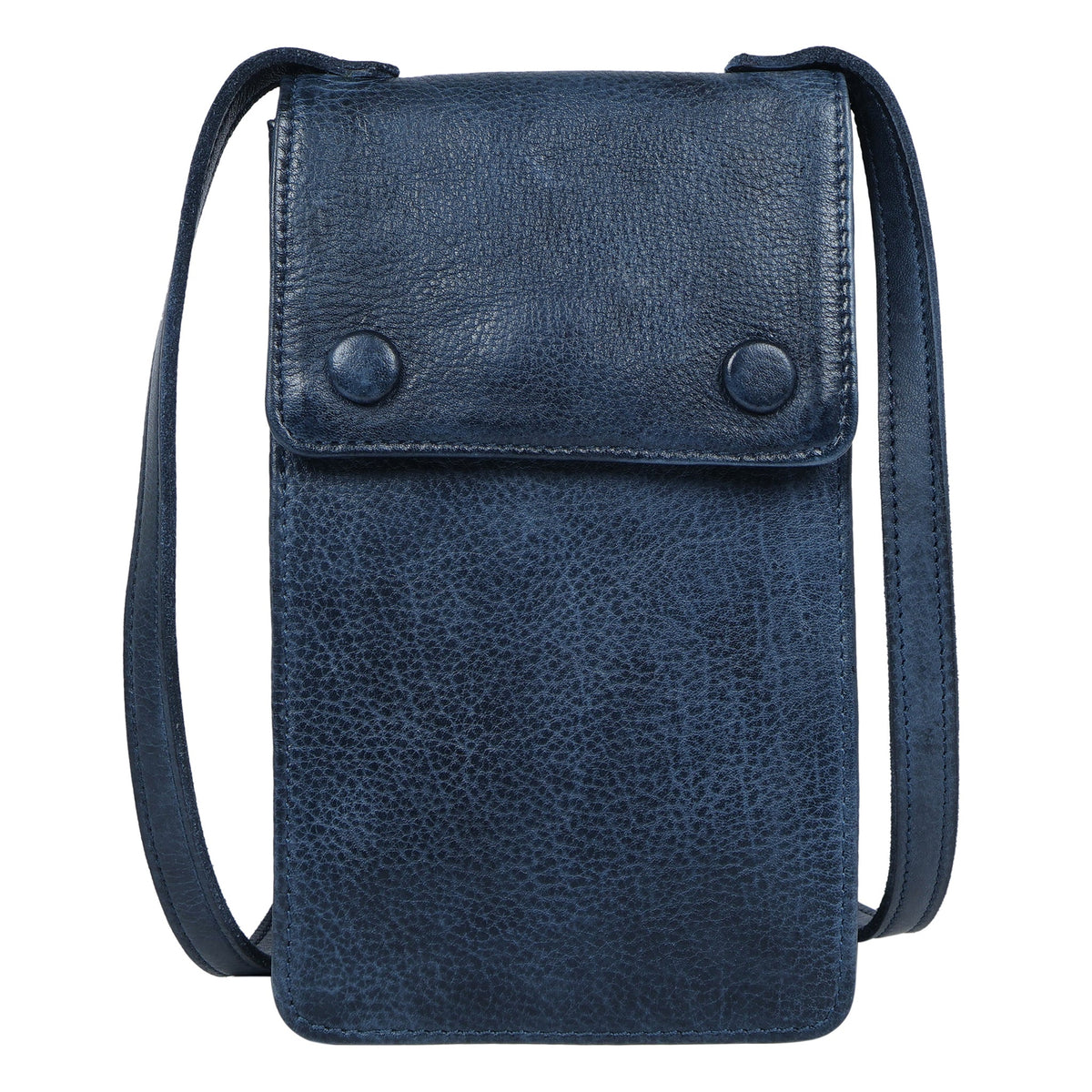 Halo Leather Crossbody - Indigo