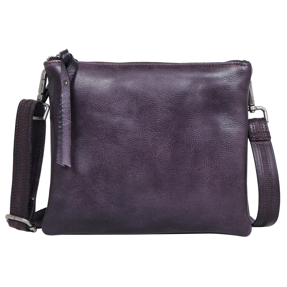 Jett Leather Crossbody - Eggplant