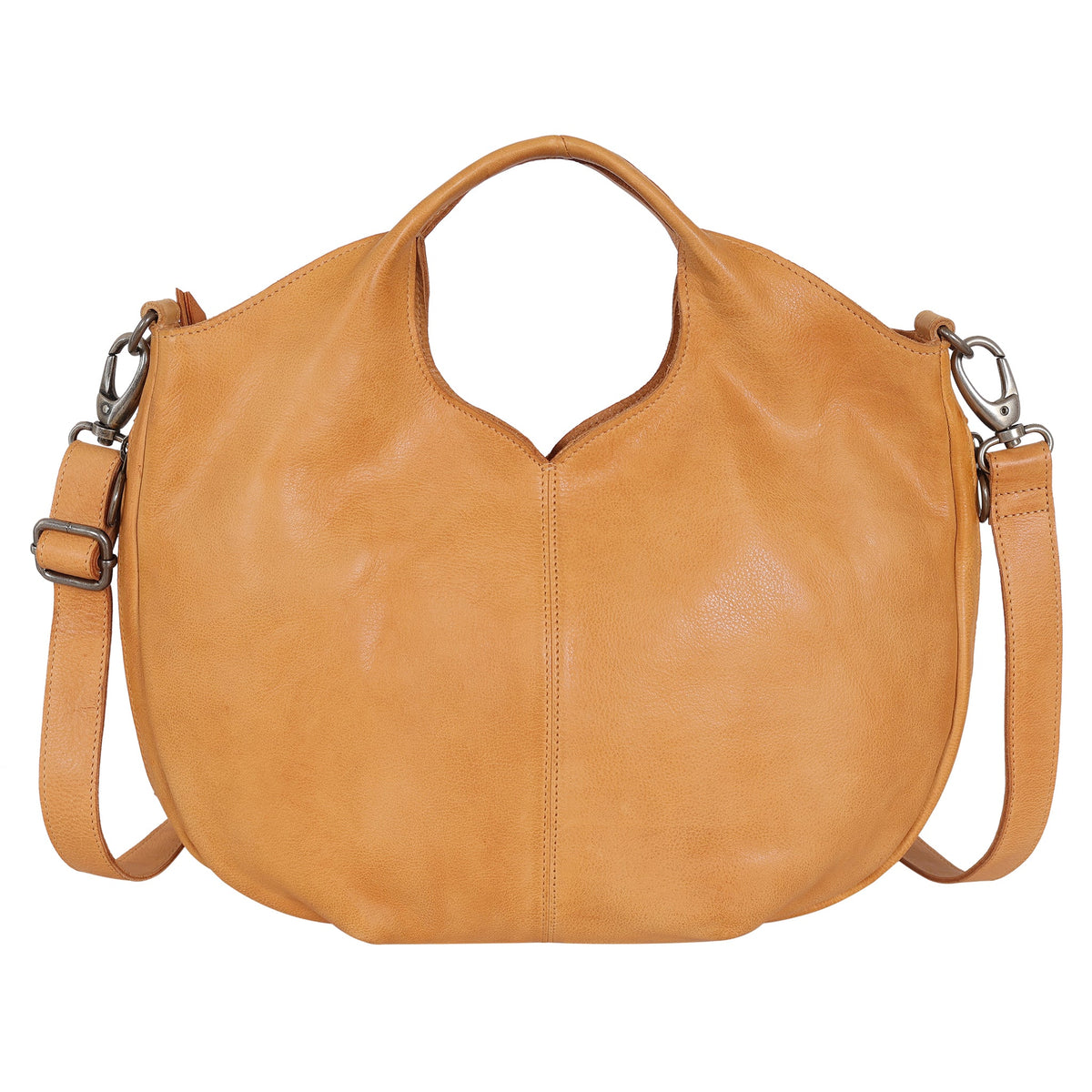Darby Leather Crossbody Bag - Camel