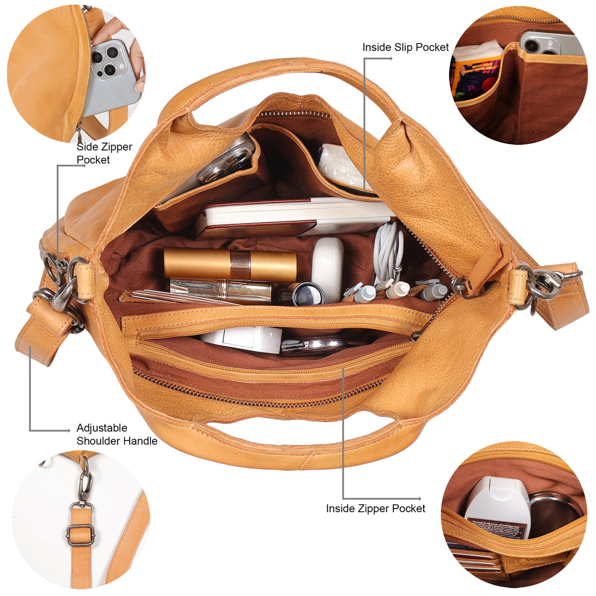 Darby Leather Crossbody Bag - Image 9