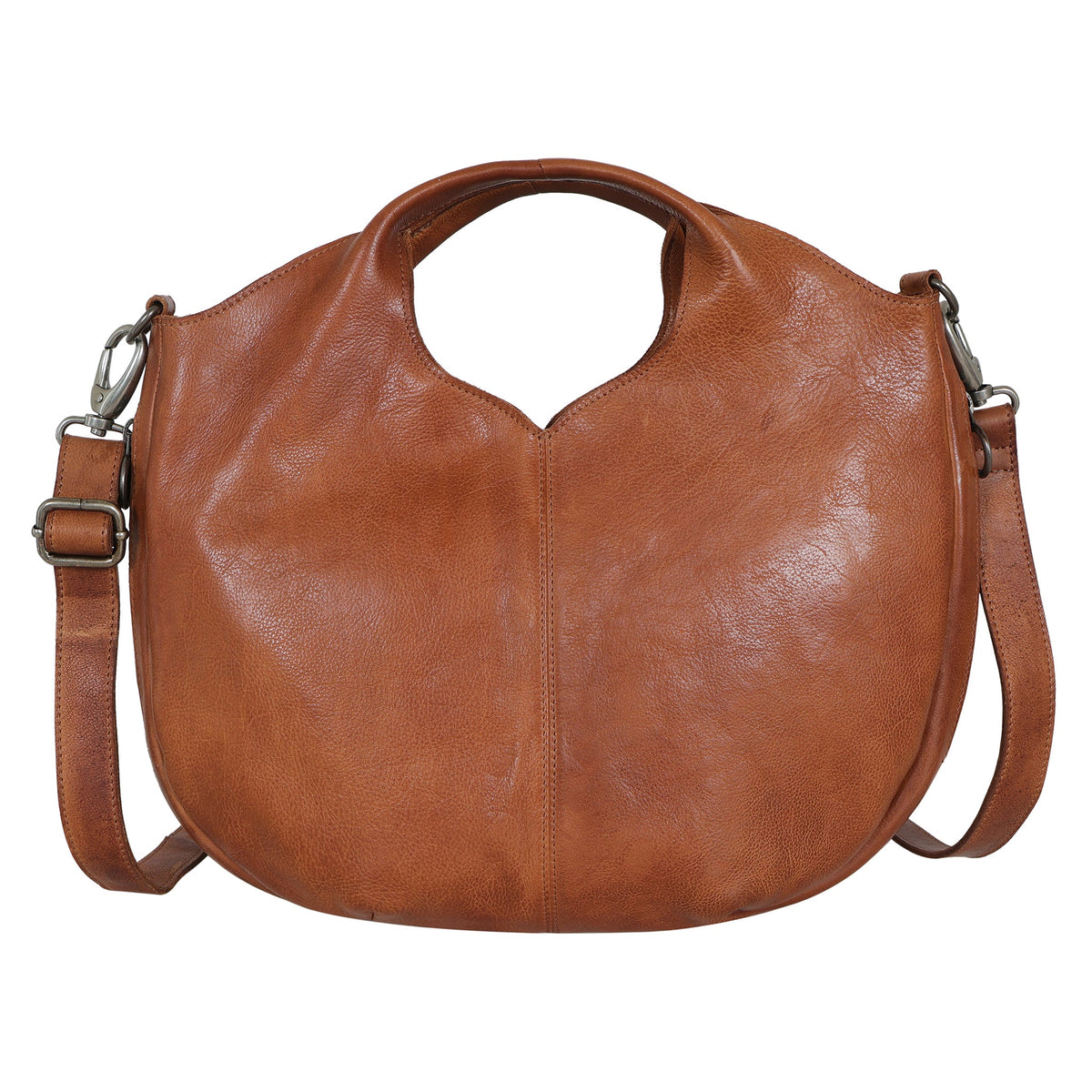 Darby Leather Crossbody Bag - Cognac