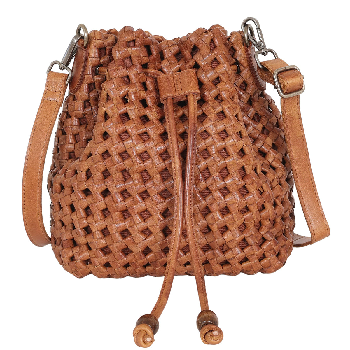 Catalina Leather Crossbody Bag - Cognac