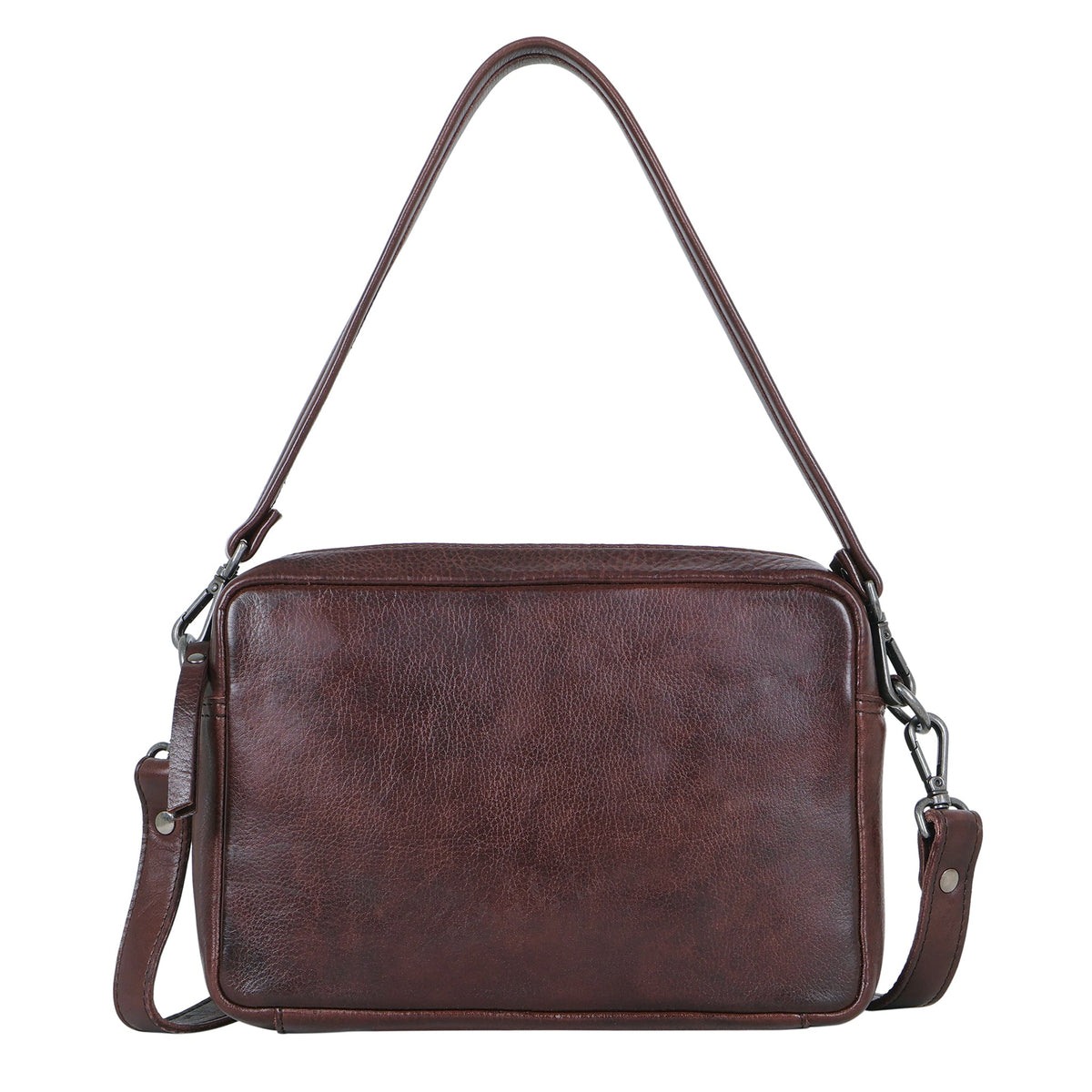Draper Leather Crossbody Bag - Brown