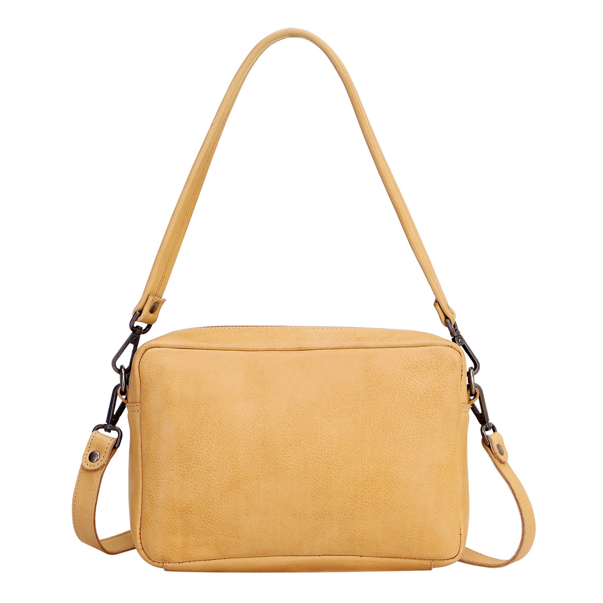 Draper Leather Crossbody Bag - Camel