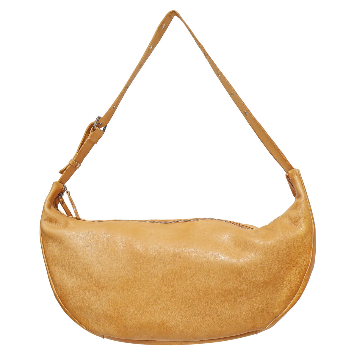 Cabo Oversized Leather Sling Bag - Camel