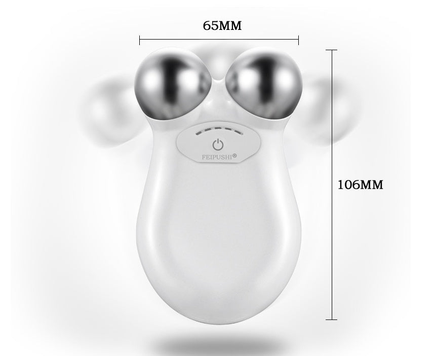 Electric Microcurrent EMS Skin Care & Face Massager Beauty Device - White