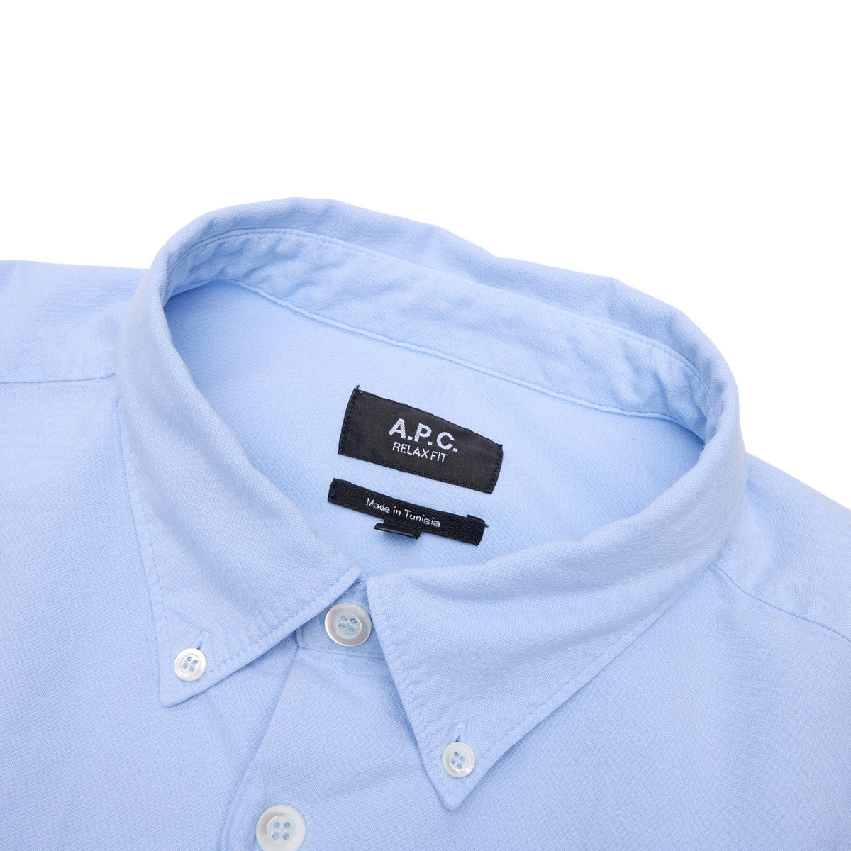 A.P.C. Mateo Logo Shirt (Light Blue) - Image 3