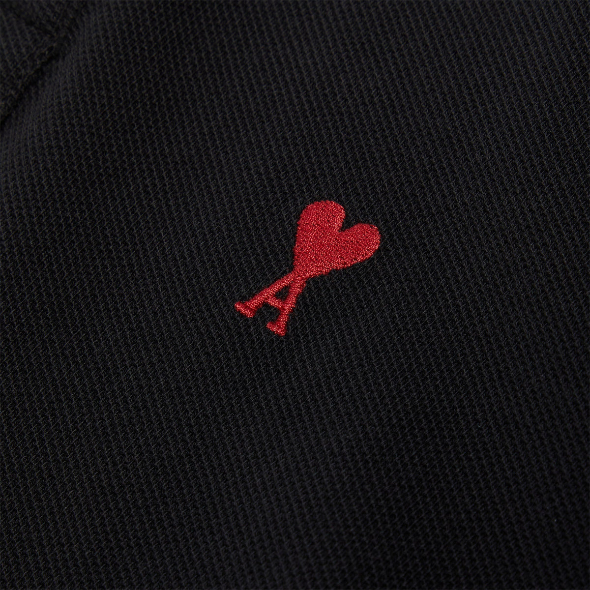 AMI Paris ADC Polo Shirt (Black) - Image 4