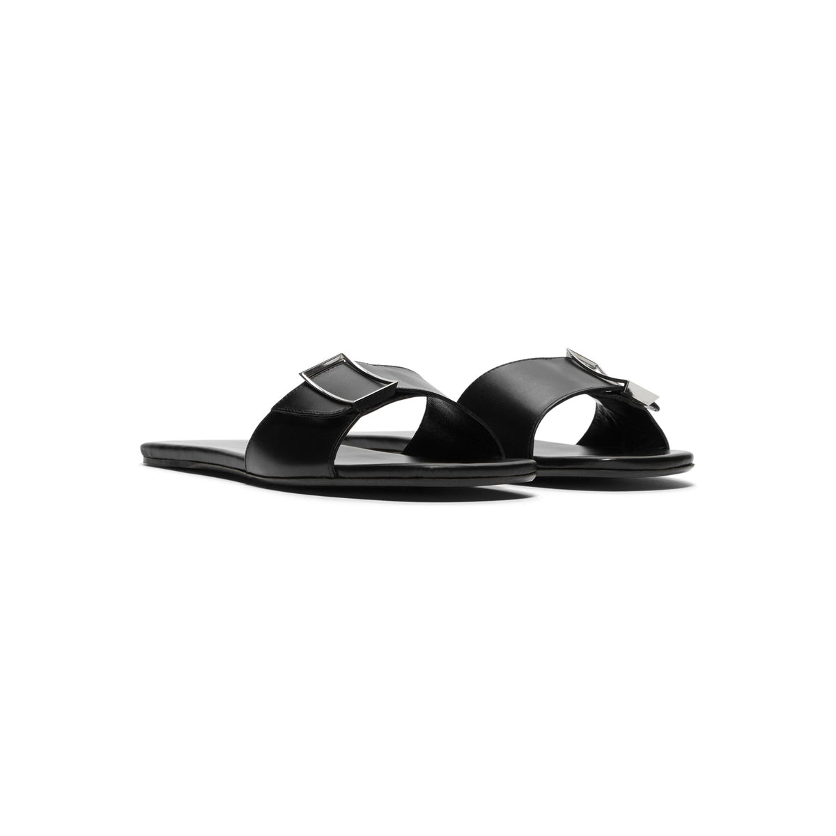 Jude Floor Flat (Black Leather) - Image 3