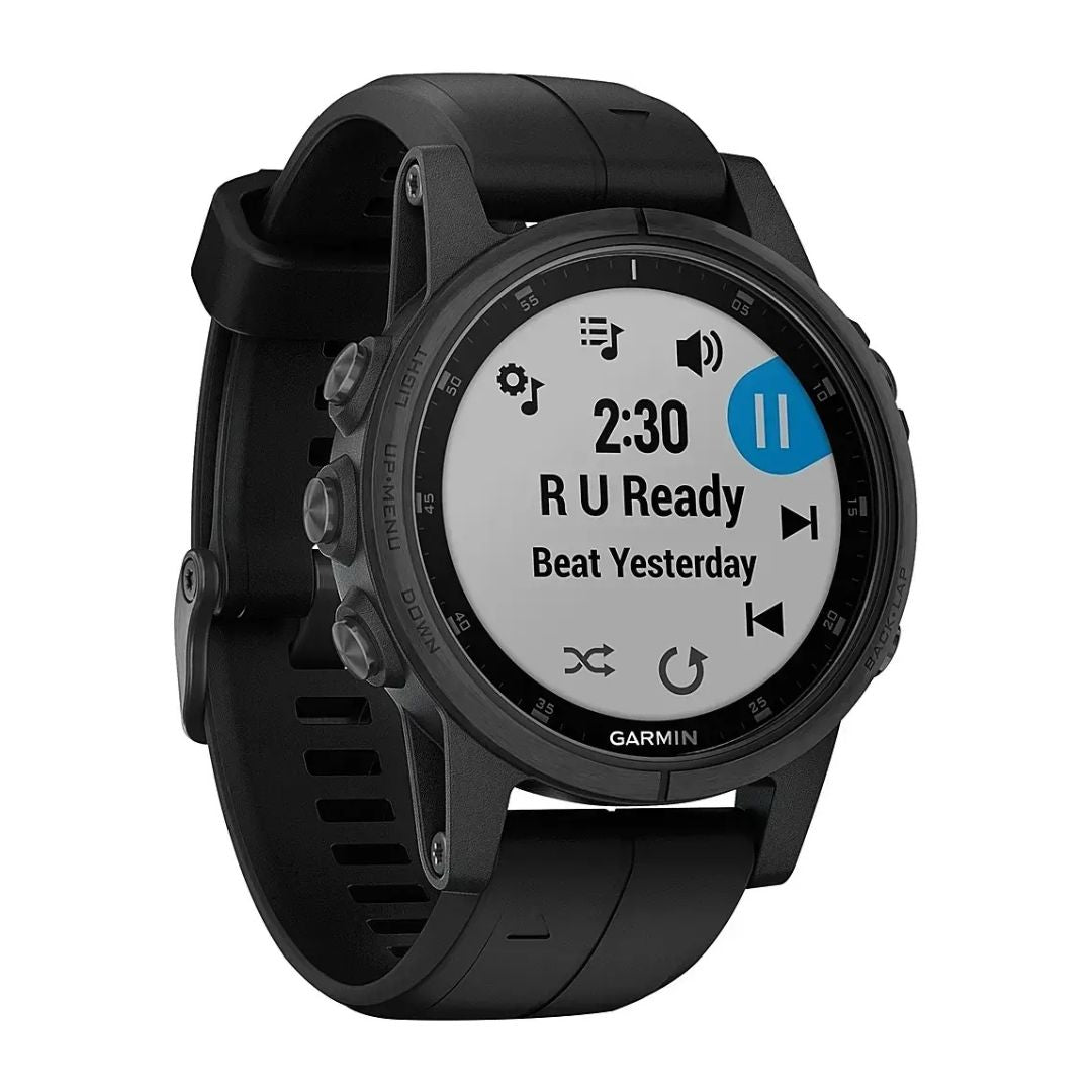 Garmin Fenix 5S Plus 42mm Sapphire Stainless w/ Black Case and Black Band - 010-01987-02 - Image 3