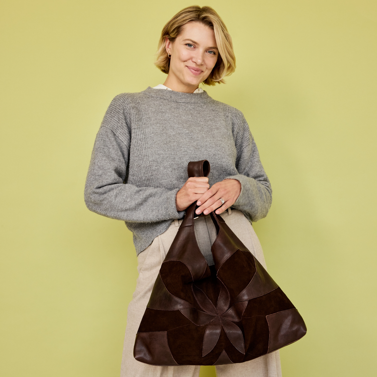 Petite Lindsey Suede Leather Shoulder Bag - Image 5