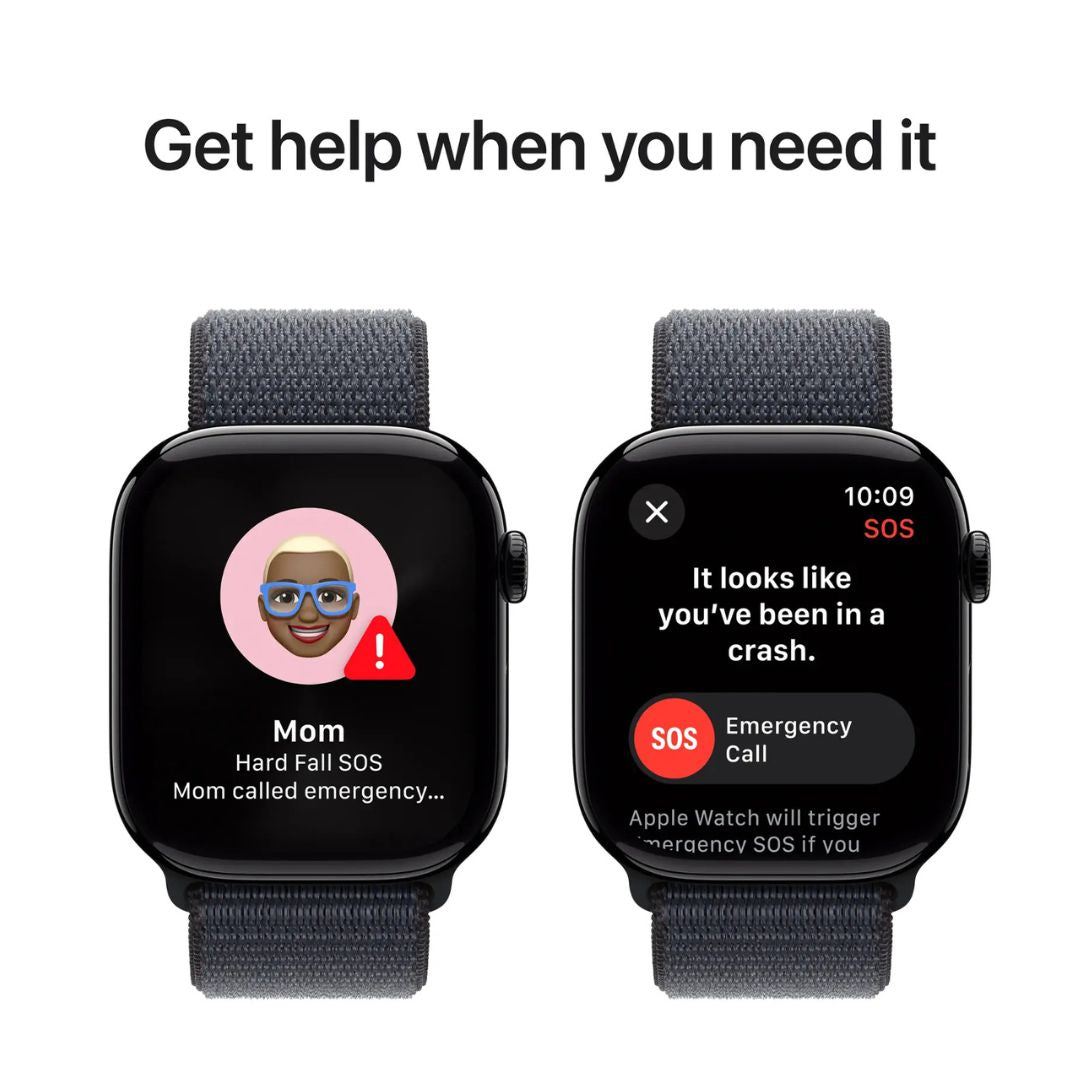 Apple Watch Series 10 (GPS+Cellular) 46mm Jet Black Aluminum Case w/ Ink Sport Loop - MWY53LW/A - Image 4