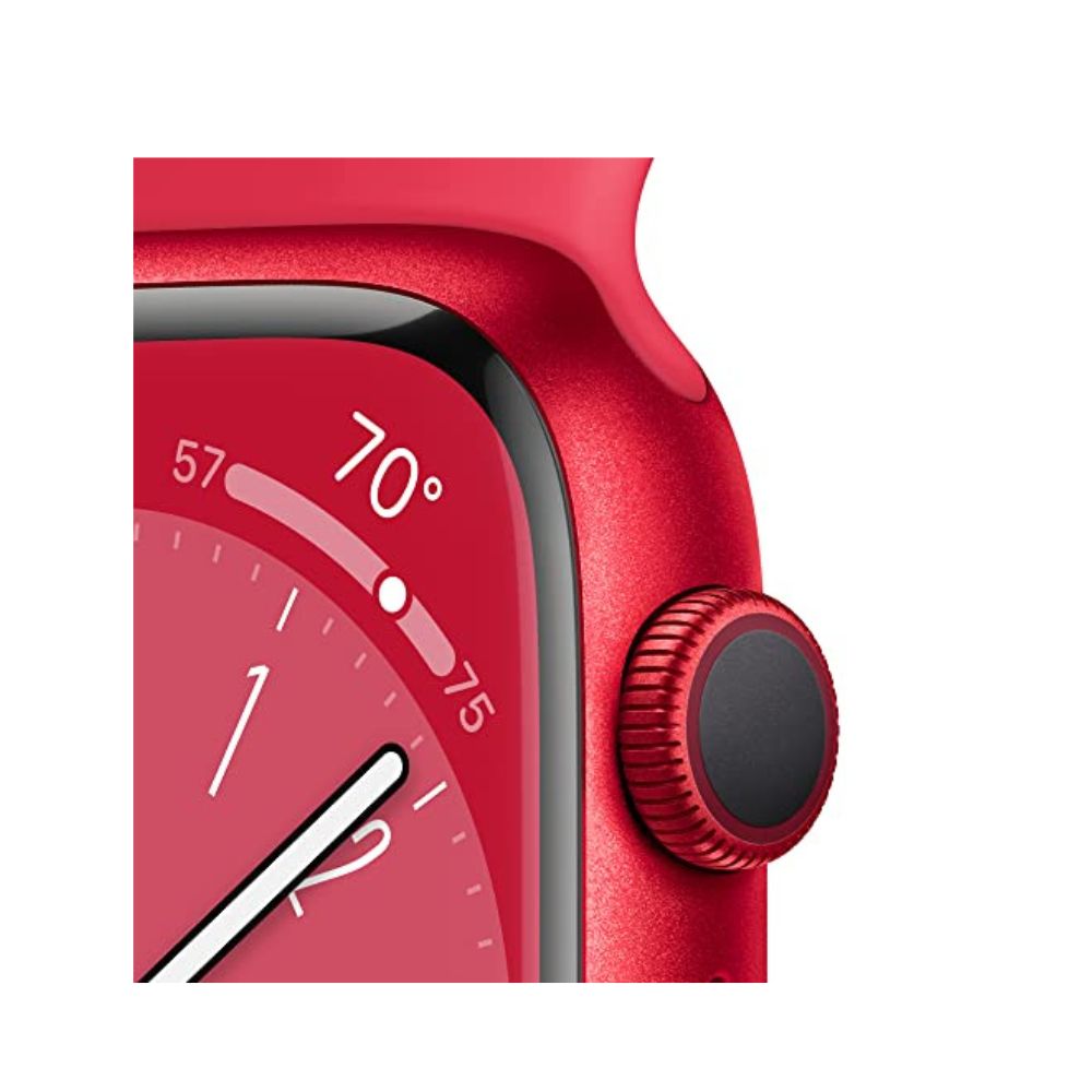 Apple Watch Series 8 (GPS) 41mm RED Aluminum Case w/ RED Sport Band - S/M - MNUG3LL/A - Image 3