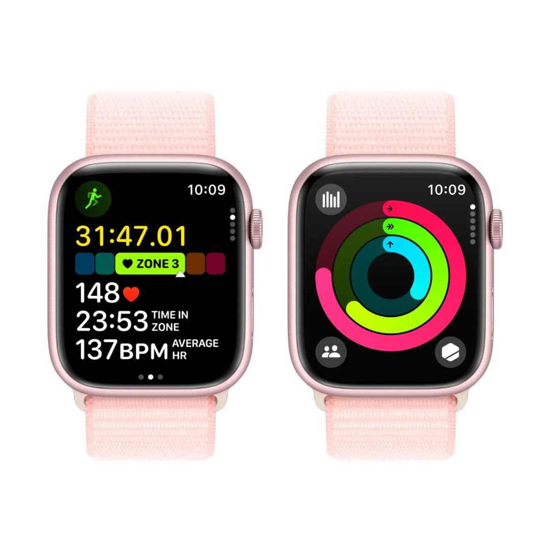 Apple Watch Series 9 (GPS+Cell) 45mm Aluminum Case w/ Light Pink Sport Loop - MRMM3LW/A - Image 5