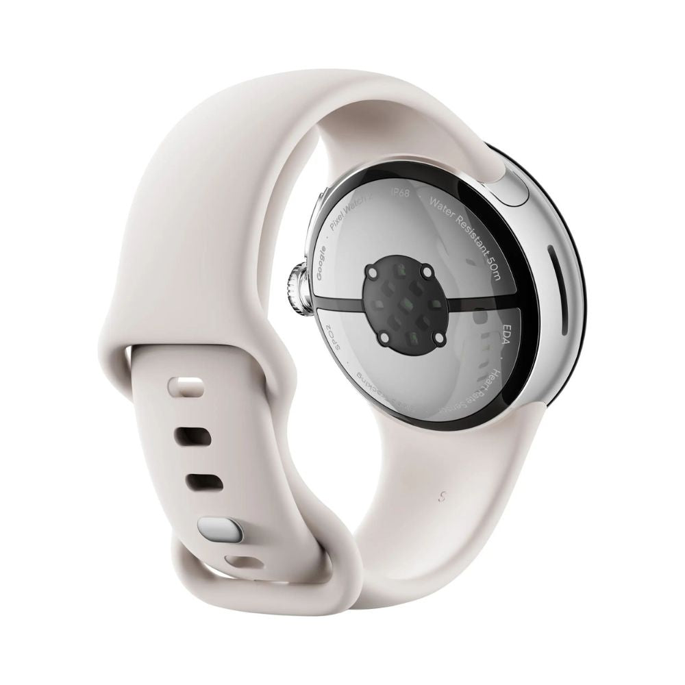 Google - Pixel Watch 2 Polished Silver Aluminum Case Smartwatch with Porcelain Active Band - Wi-Fi - GA05031-US - Image 3