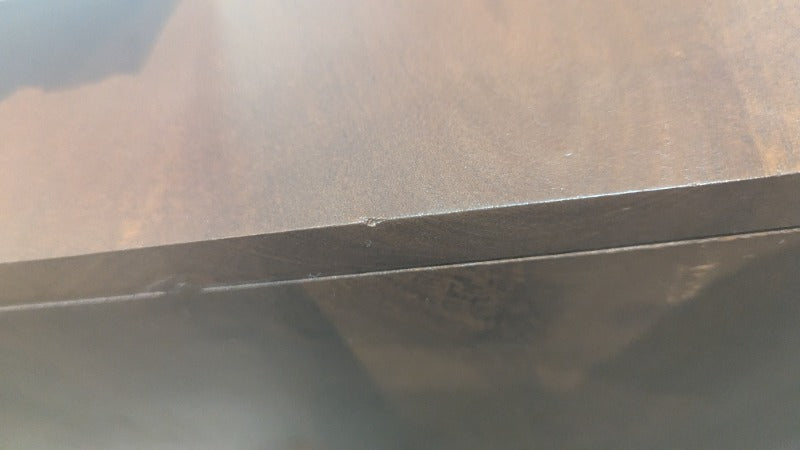 Scandinavian Walnut Oslo Bedside Table (Damaged) - Image 2