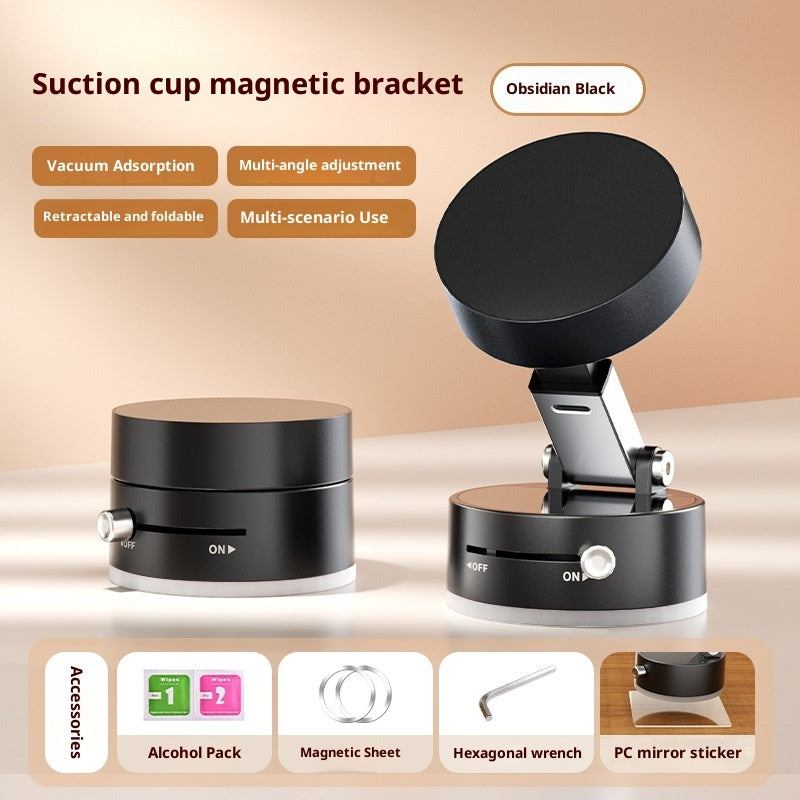 Suction Strong Magnetic Car Phone Holder - Basic Style Obsidian Black
