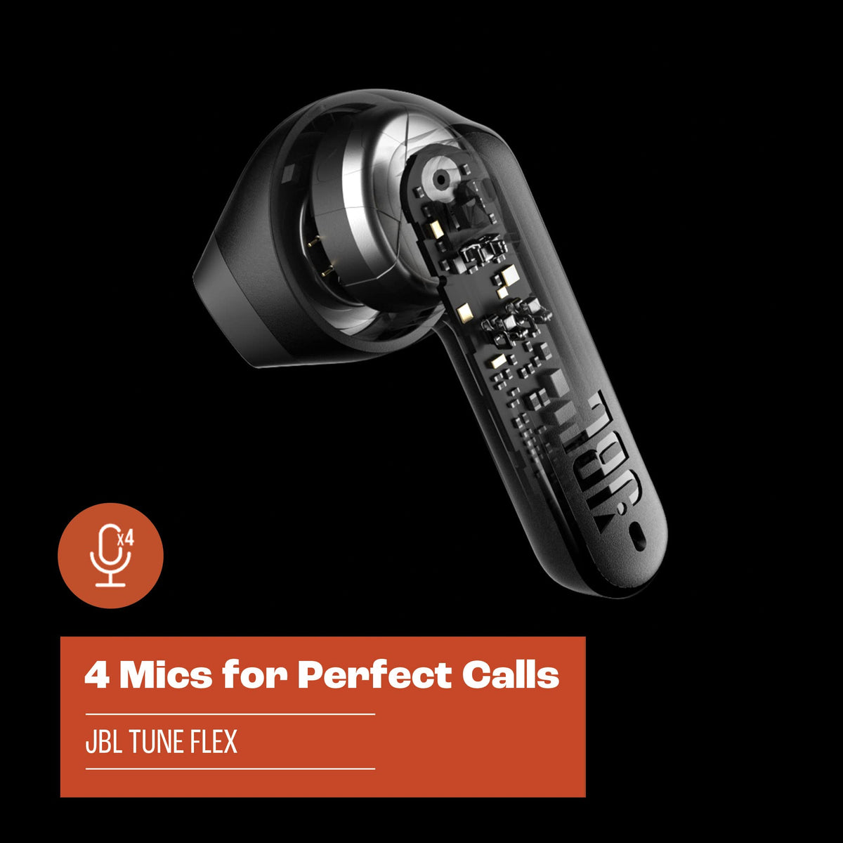 JBL Tune Flex True Wireless Noise Cancelling Earbuds - Black - JBLTFLEXBLKAM - Image 6