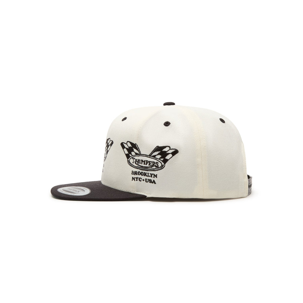 THUMPERS NYC Checked Flag 2 Tone Cap (Natural) - Image 3