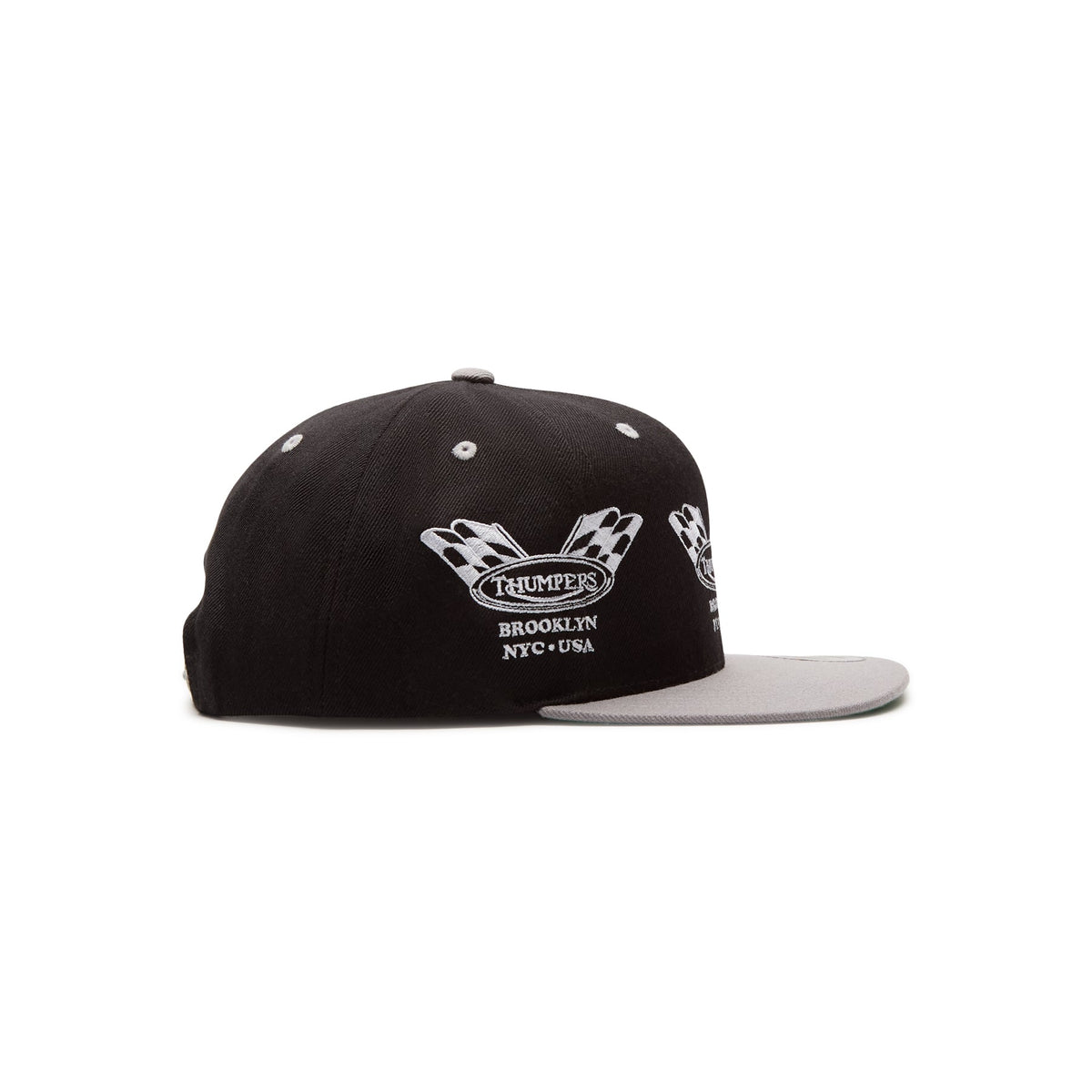 THUMPERS NYC Checked Flag 2 Tone Cap (Black) - Image 2