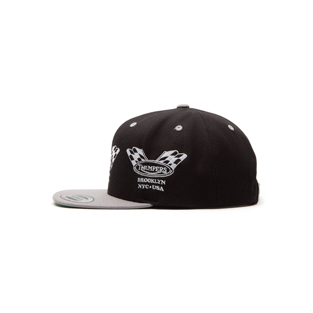 THUMPERS NYC Checked Flag 2 Tone Cap (Black) - Image 4