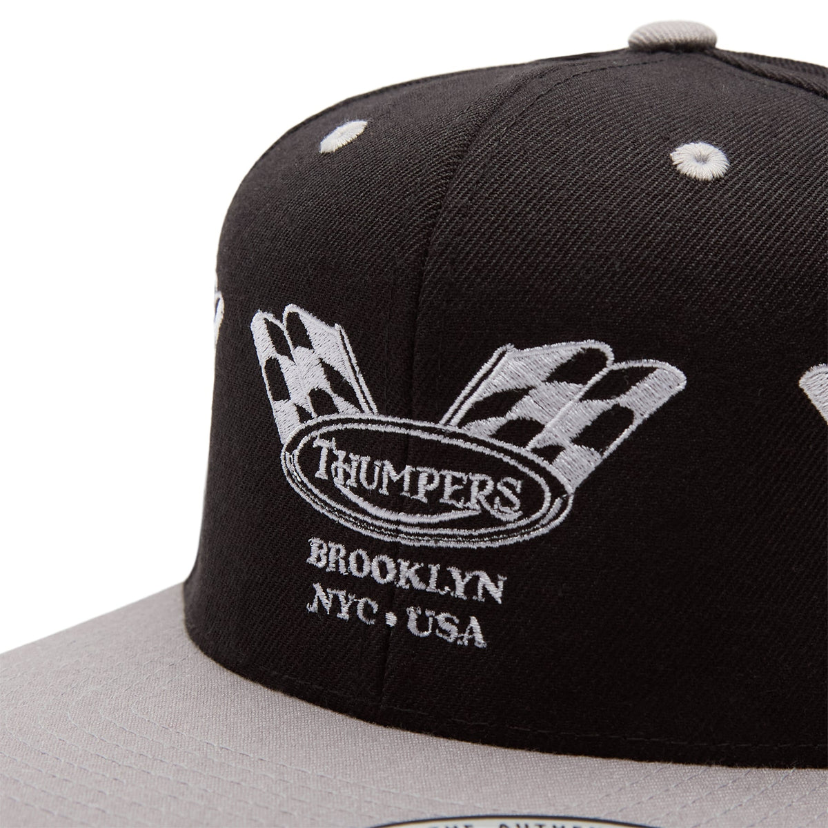THUMPERS NYC Checked Flag 2 Tone Cap (Black) - Image 6