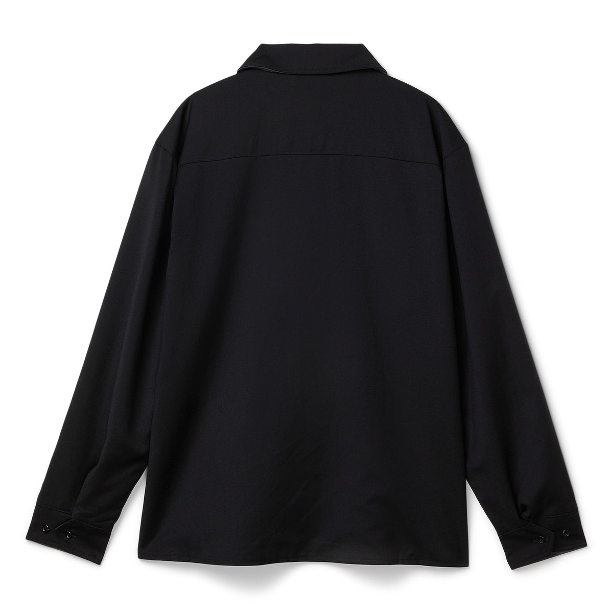 Grand Collection Reversible Wool Overshirt (Charcoal/Black) - Image 2