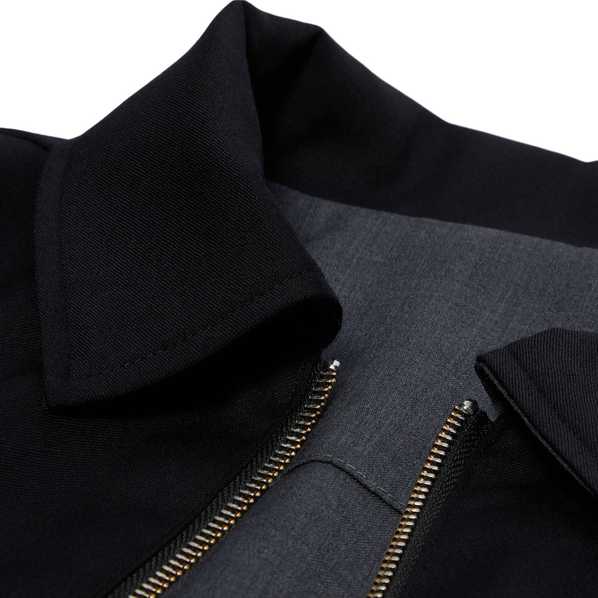 Grand Collection Reversible Wool Overshirt (Charcoal/Black) - Image 5