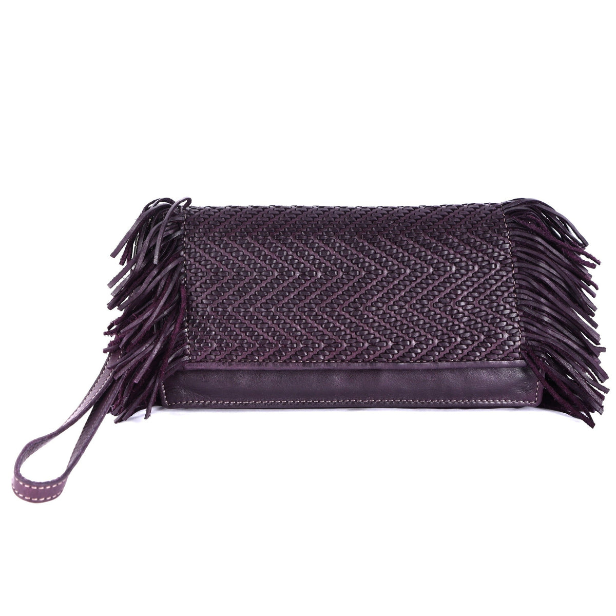 Glory Leather Clutch - Aubergine