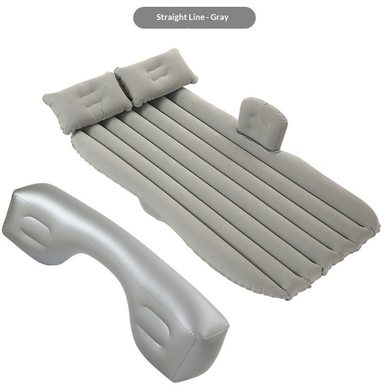 Wave-Shaped Inflatable Car Bed - 866B Gray