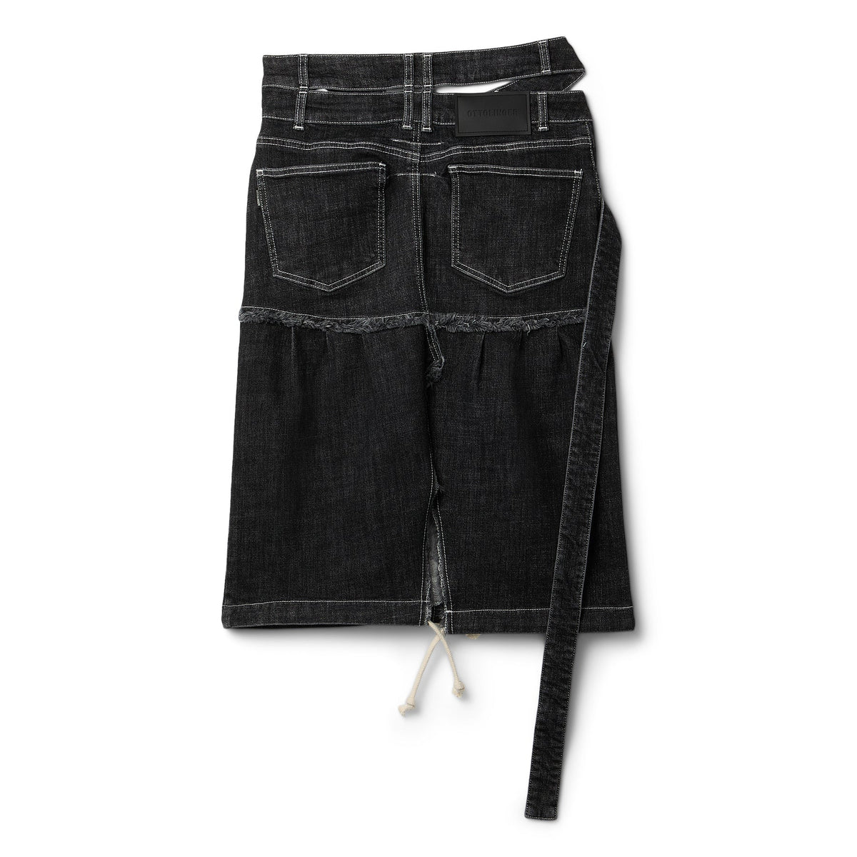 Ottolinger Signature Wrap Denim Skirt (Black wash) - Image 2