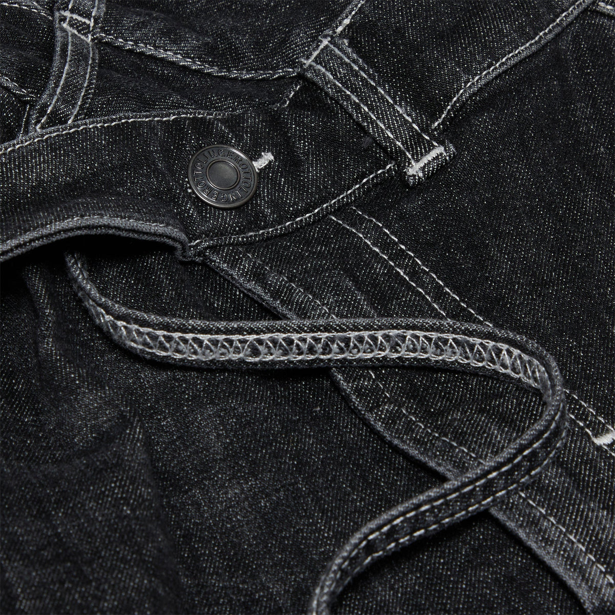 Ottolinger Signature Wrap Denim Skirt (Black wash) - Image 3