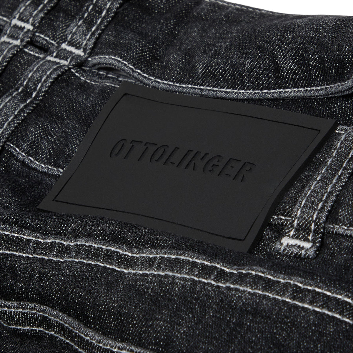 Ottolinger Signature Wrap Denim Skirt (Black wash) - Image 4