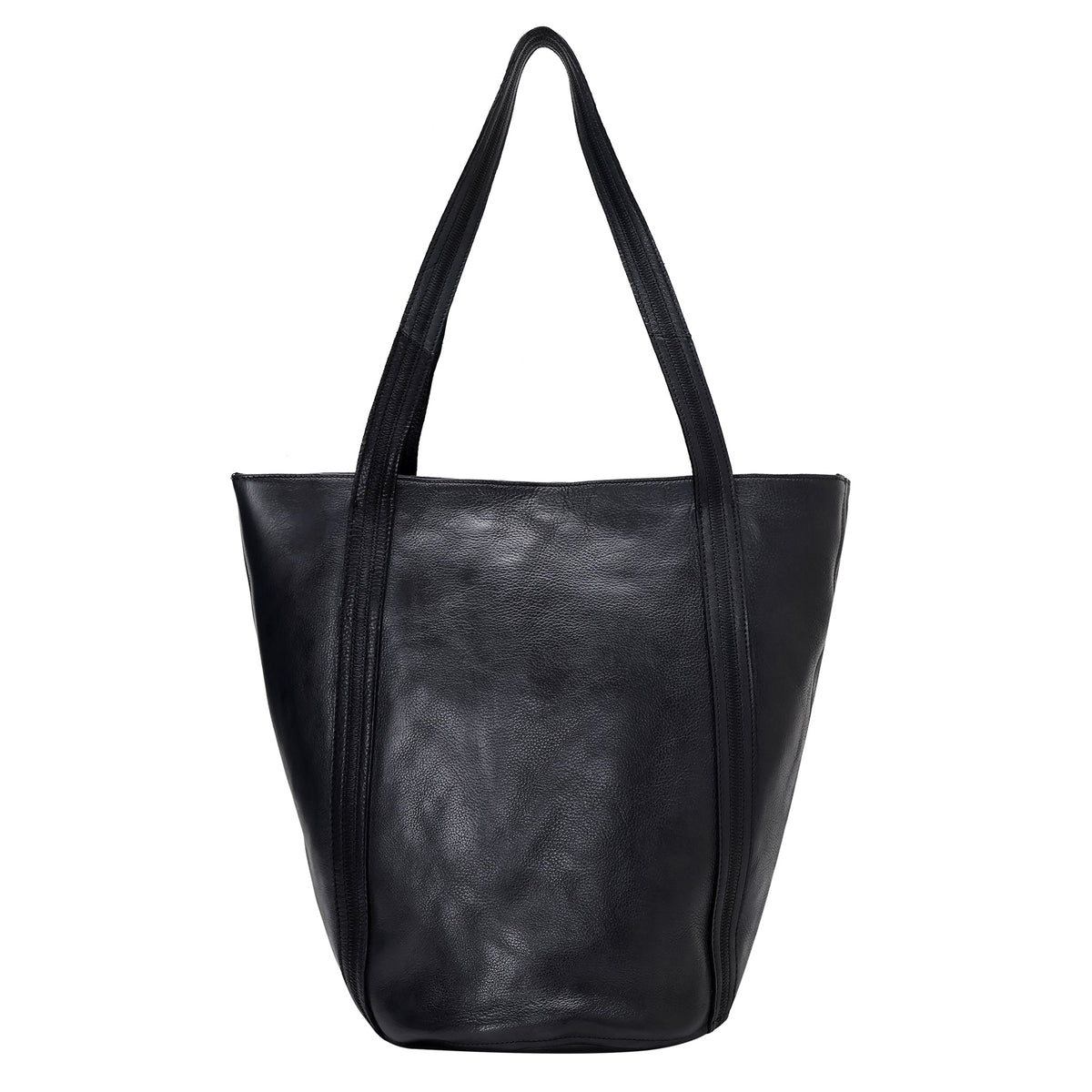Kent Leather Tote Bag - Black
