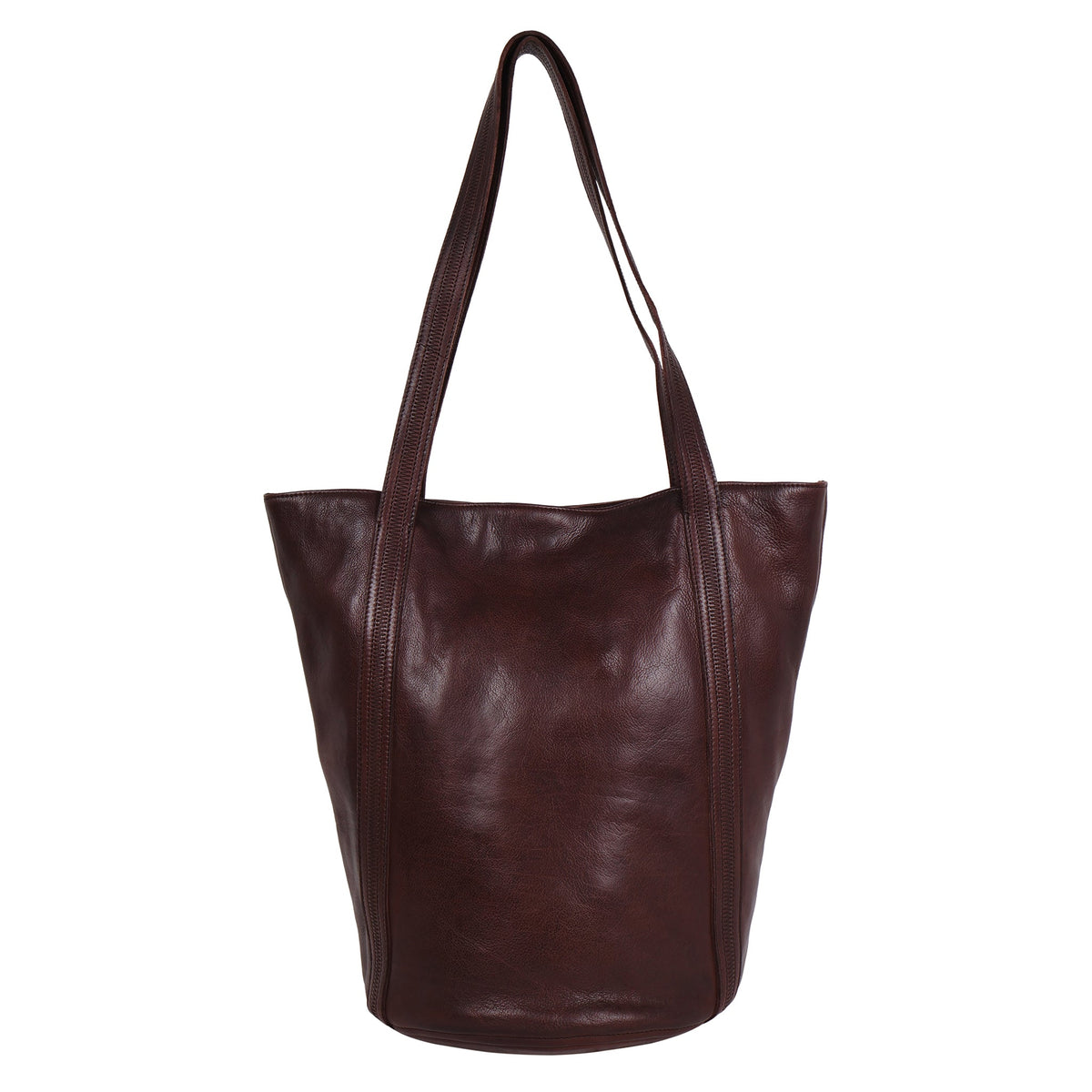 Kent Leather Tote Bag - Brown