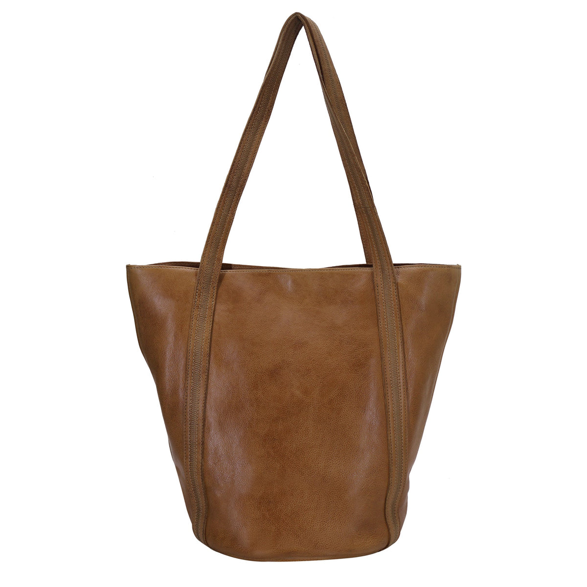 Kent Leather Tote Bag - Cognac