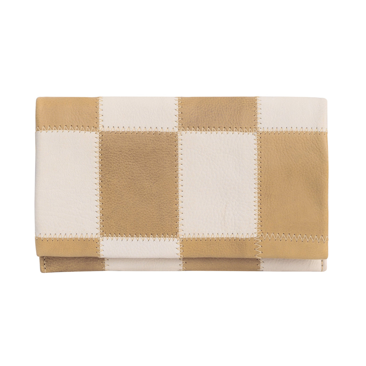 Patch Leather Wallet - Oat Patch