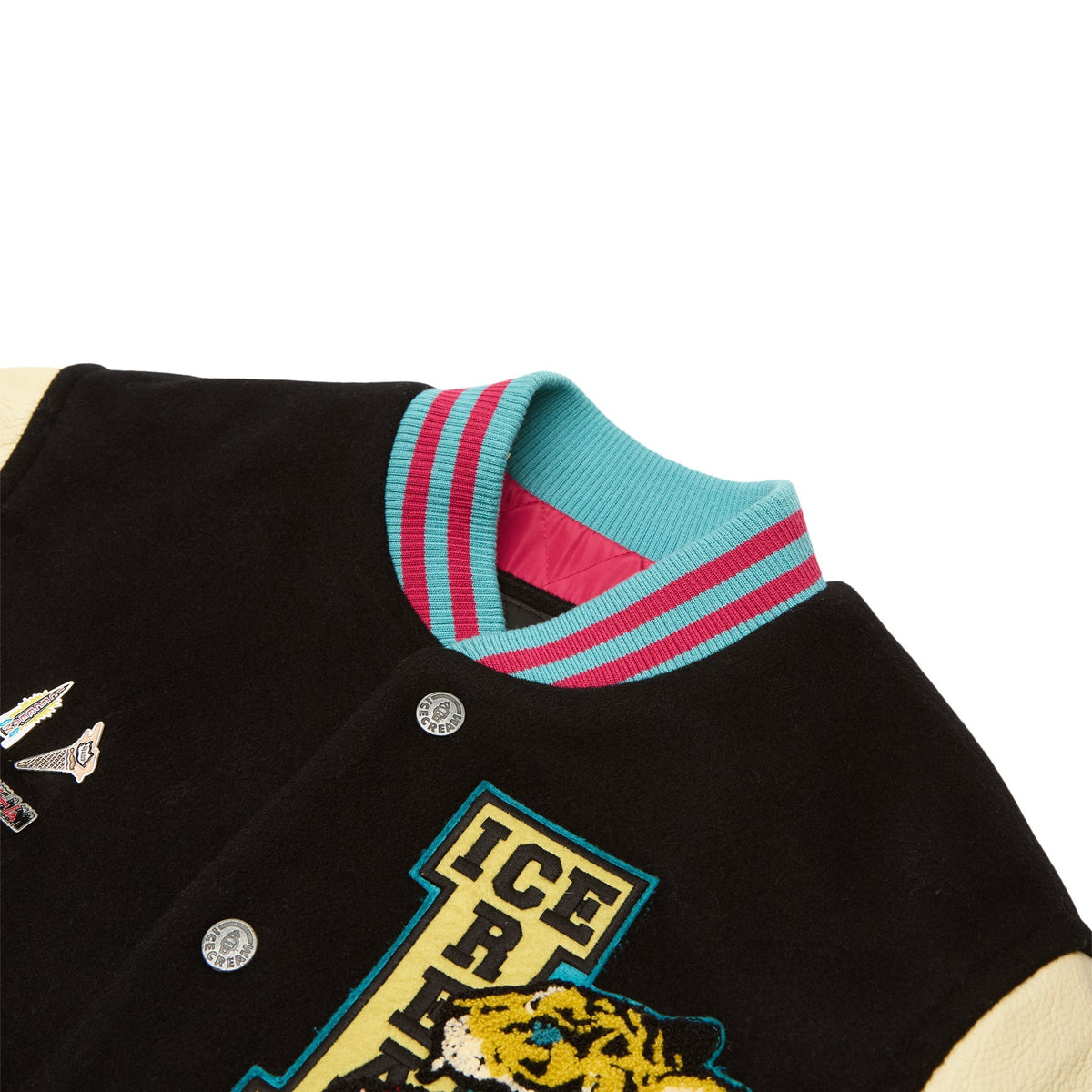 Ice Cream Dipped Varsity Jacket (Black) - Image 3