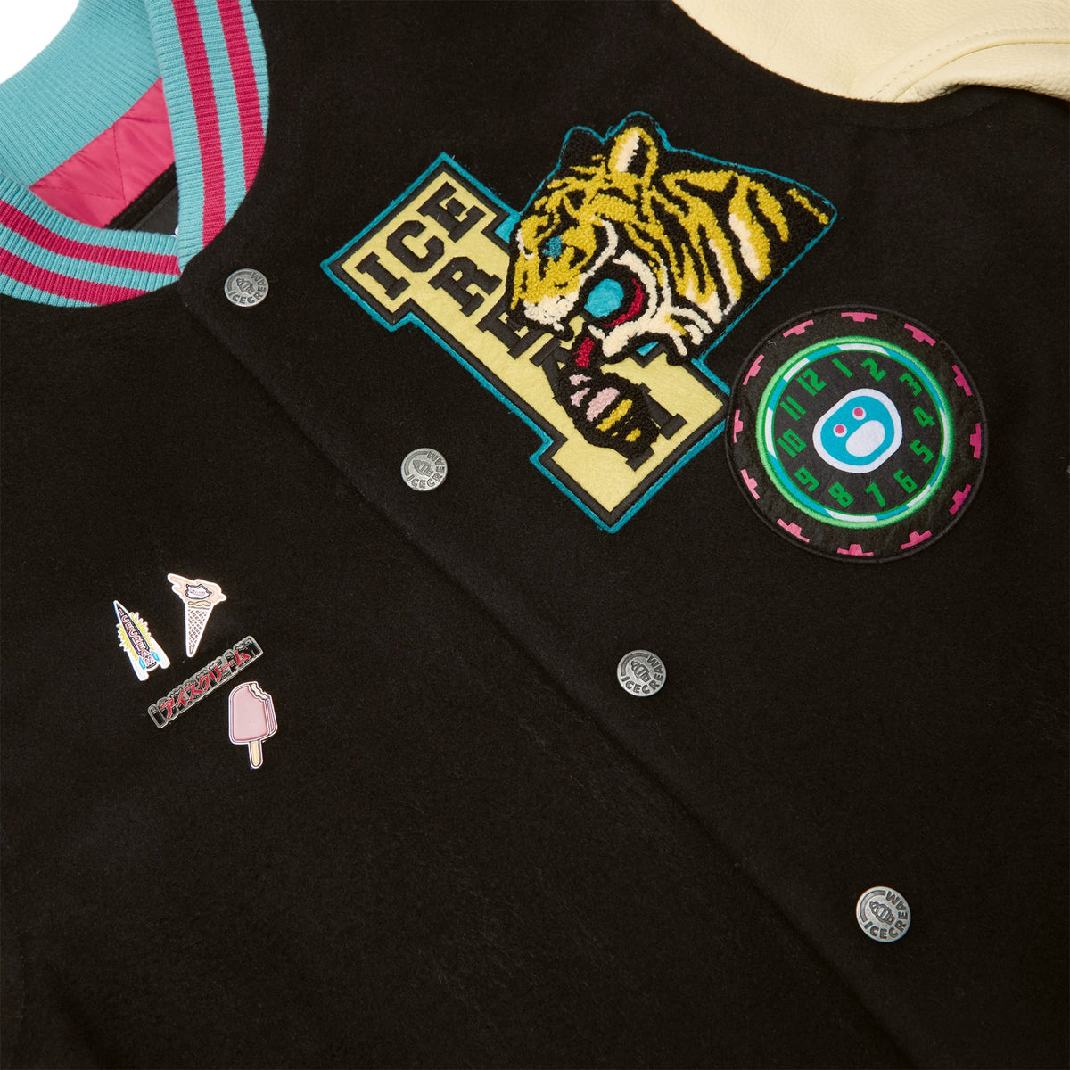 Ice Cream Dipped Varsity Jacket (Black) - Image 4