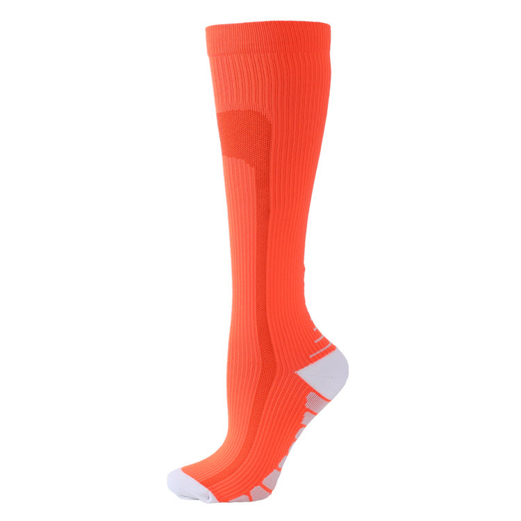 Unisex Sports Mid-Height Compression Socks - Orange Arrow