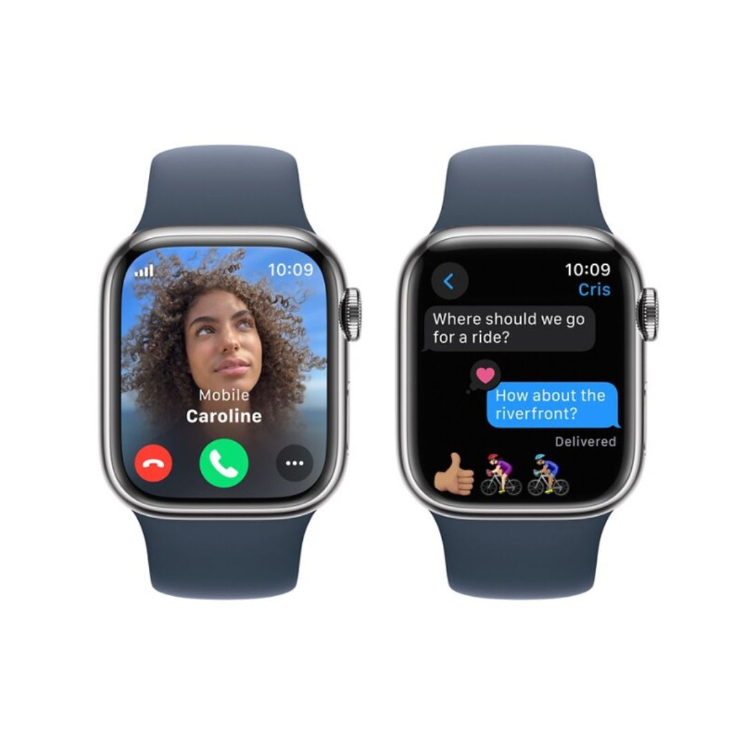 Apple Watch Series 9 (GPS + Cellular) 41mm Silver Stainless Steel Case w/ Silver Milanese Loop – MRJ43LW/A - Image 4
