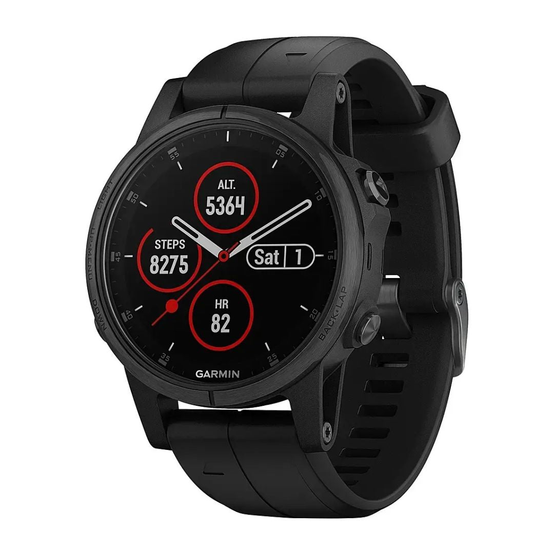 Garmin Fenix 5S Plus 42mm Sapphire Stainless w/ Black Case and Black Band - 010-01987-02 - Image 4