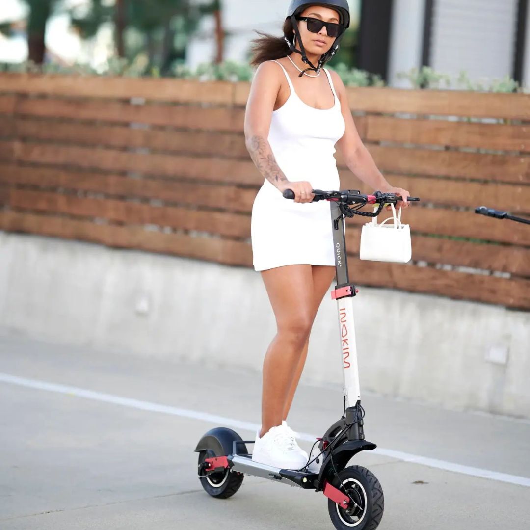 INOKIM - Quick4 Super Scooter w/44 miles Max Operating Range & 25 mph Max Speed - Silver - Excellent Condition - Image 4