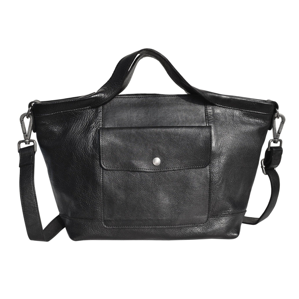 Claire Leather Crossbody Bag - Black