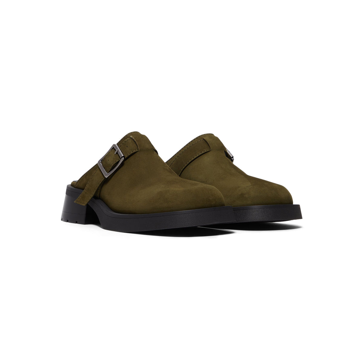 Miista Aroa Kakhi Suede Mules (Khaki) - Image 3