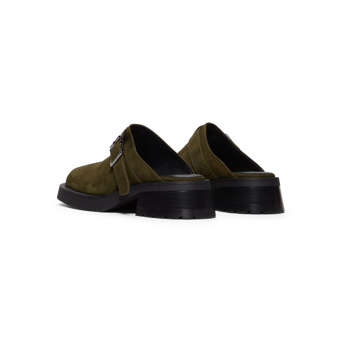 Miista Aroa Kakhi Suede Mules (Khaki) - Image 4