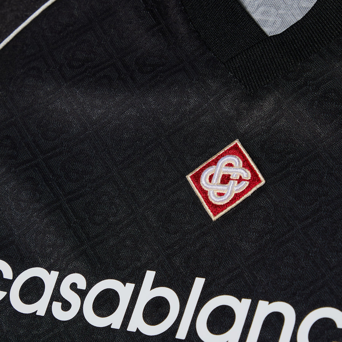 Casablanca Gradient Monogram Jacquard Football Shirt (Black/Green) - Image 3