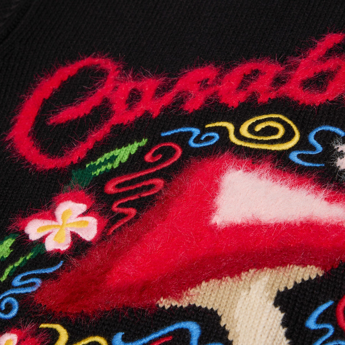 Casablanca Embroidered Mushroom Sweater (Black) - Image 3