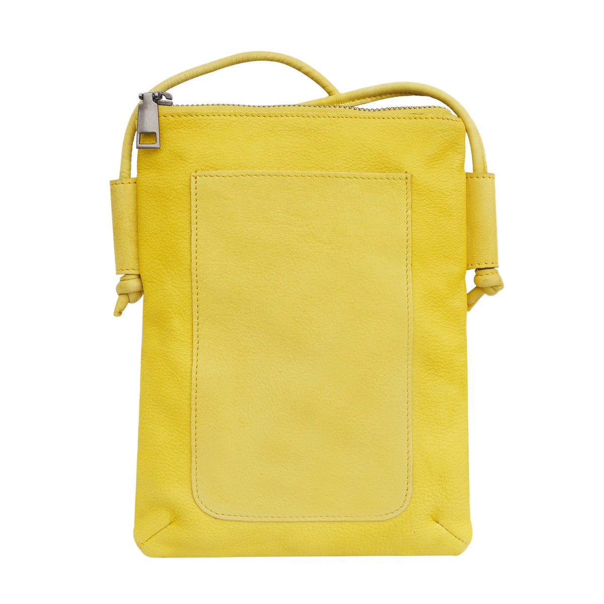 Miller Leather Crossbody Bag - Lemon