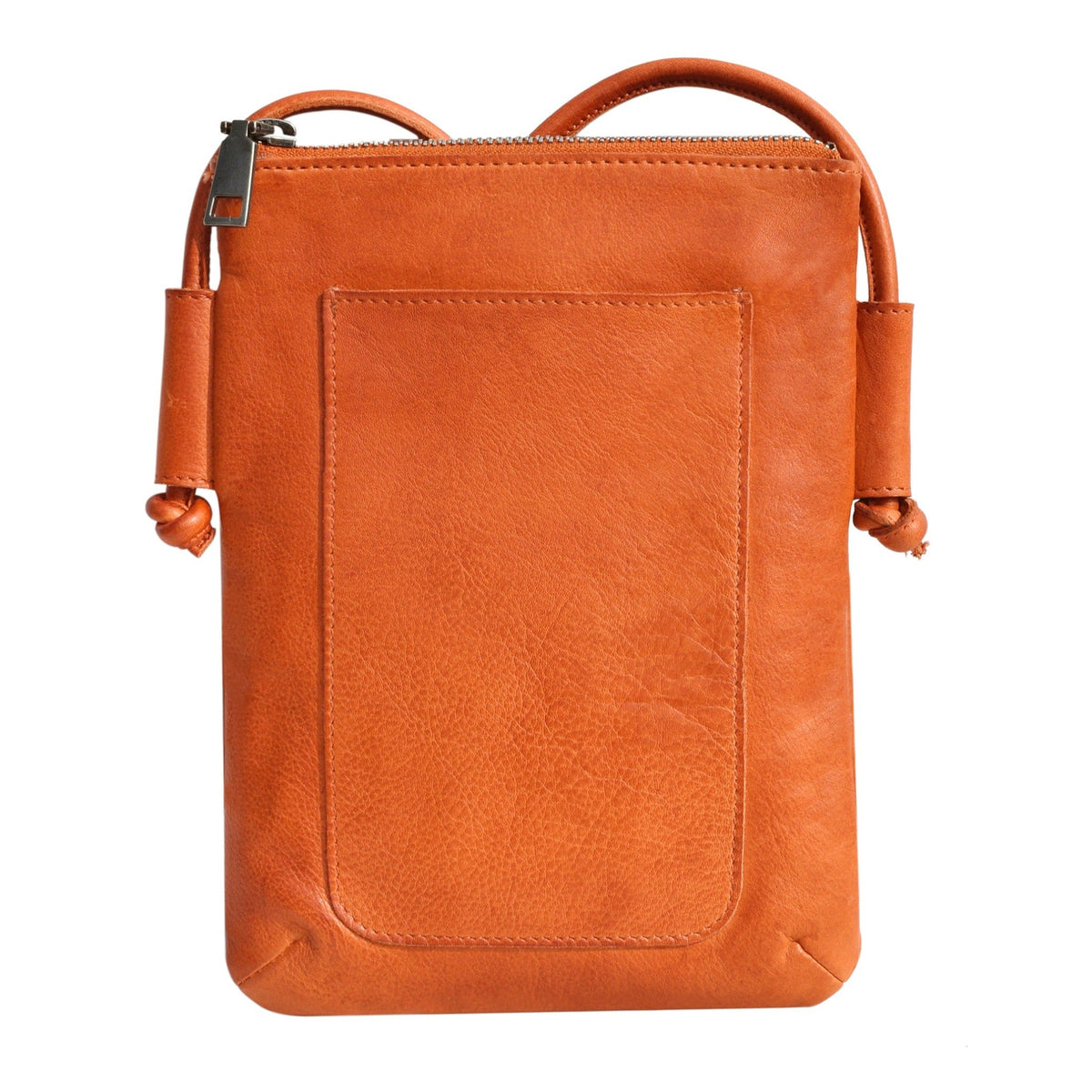 Miller Leather Crossbody Bag - Orange